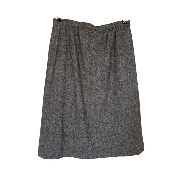 Pendleton Dresses & Skirts - Pendleton Vintage Large Gray Wool Herringbone Pencil Midi Skirt Academia Office